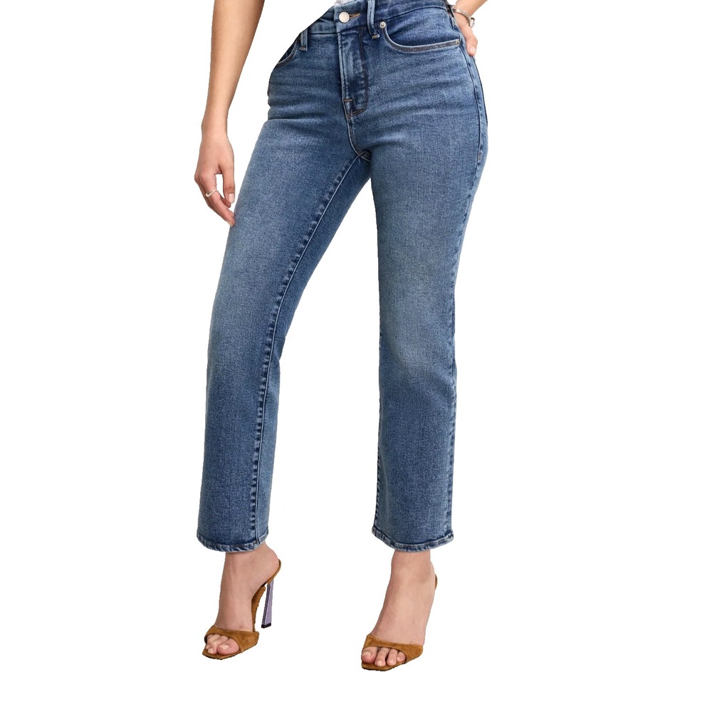Good American Jeans Good Petite Straight Leg Indigo 254